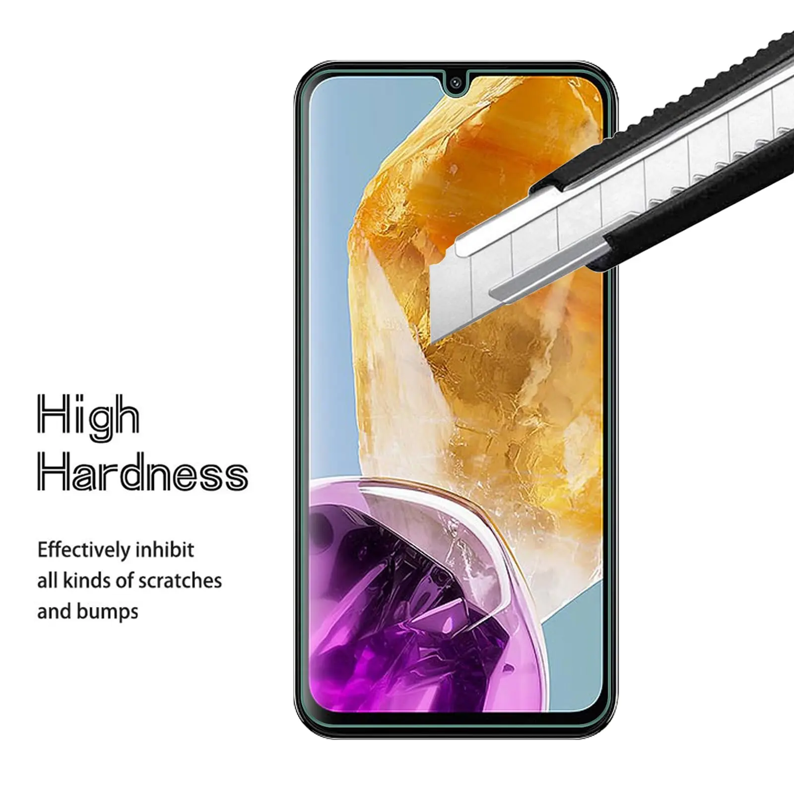 Screen Protector For Samsung Galaxy M15 Tempered Glass HD Crystal High Aluminum 9H  Case Friendly