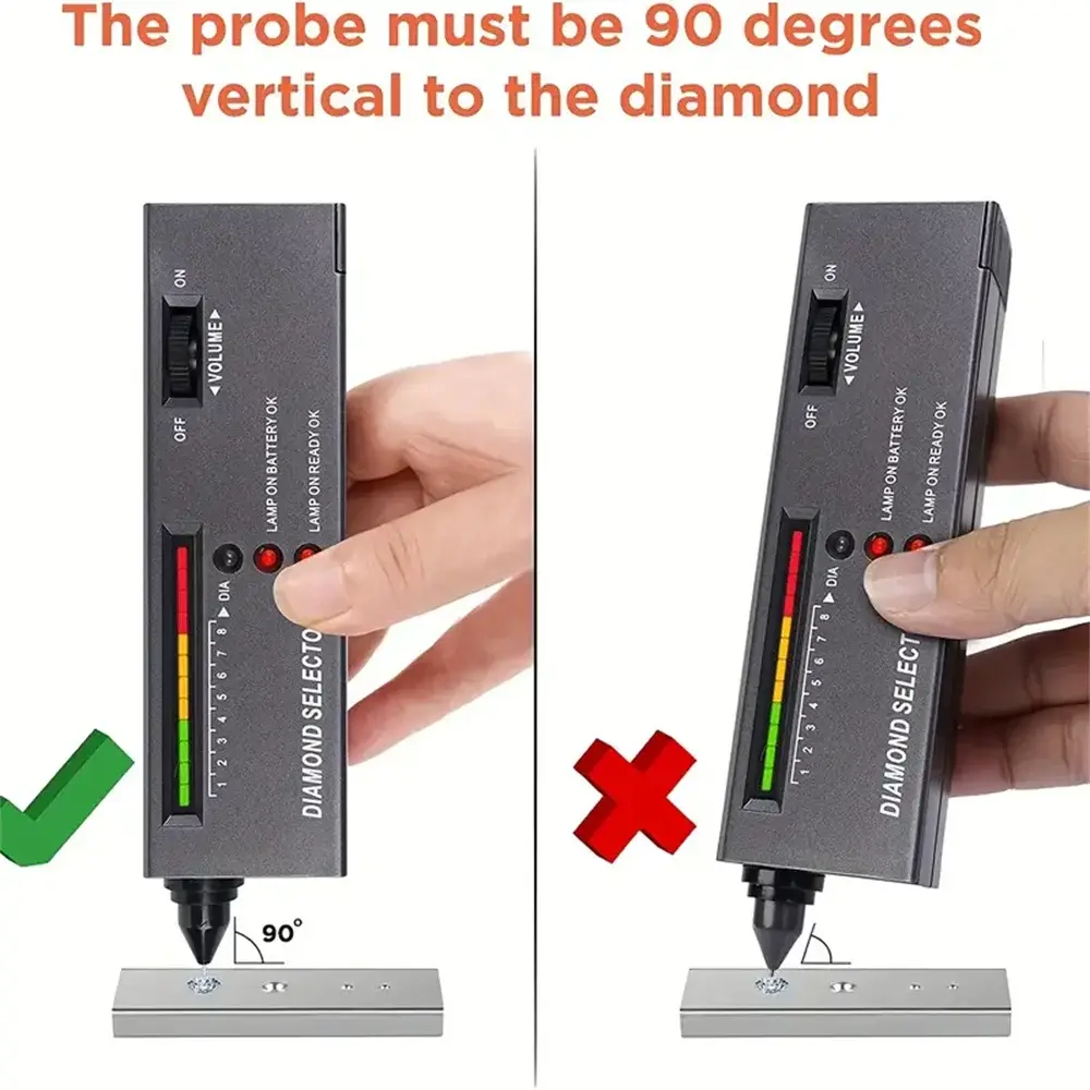 Diamond Tester Portable Gemstone Selector Tool LED Indicator Accurate Reliable Jewelry Test Tool For Jewelry Jade Ruby