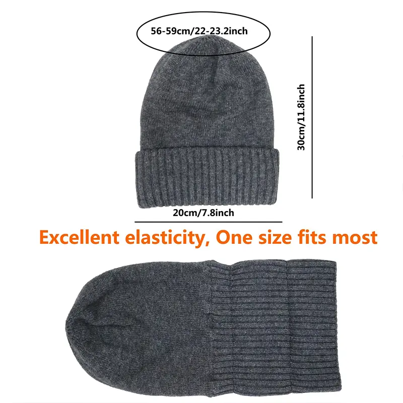 Women's Winter Hat 100% Pure Wool Knitted Satin Line 2 Layer Soft Warm Sleep Cover Beanies Elastic Fashion Slouchy SKi Cap Men