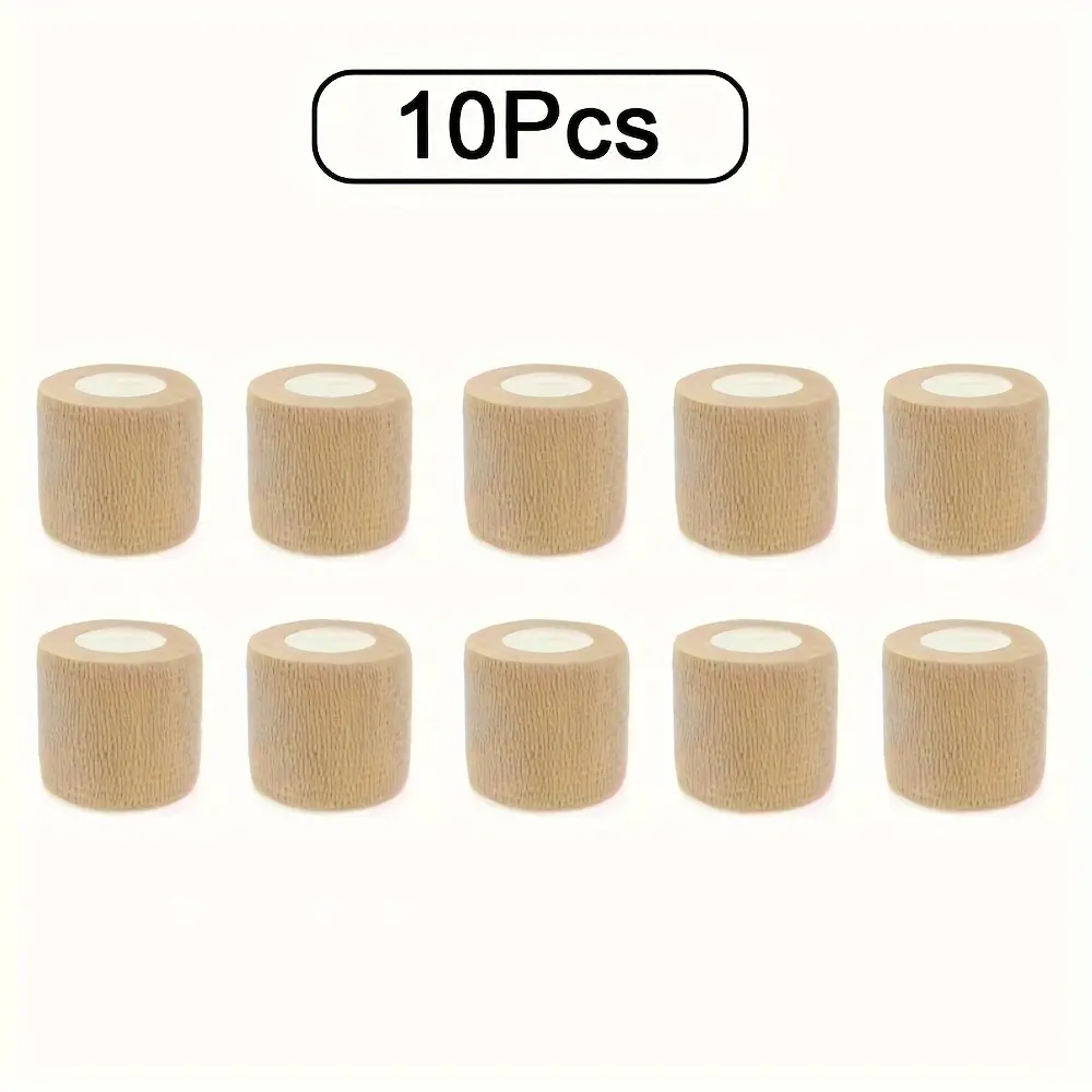 10 Rolls Athletic Wrap Tape Self Adhesive Elastic Bandage Elastoplast Sports Protector Knee Finger Shoulder Tattoo Accessories