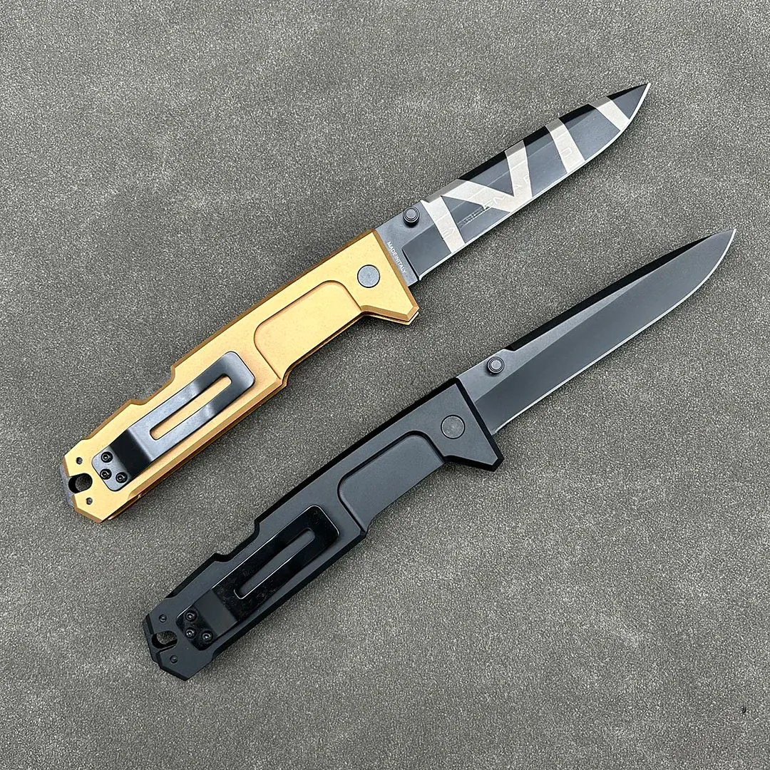 Extr RatioFolding Knife High Hardness Outdoor Survival EDC Tool CNC Aluminum Handle Tactical gear Combat Defense knives