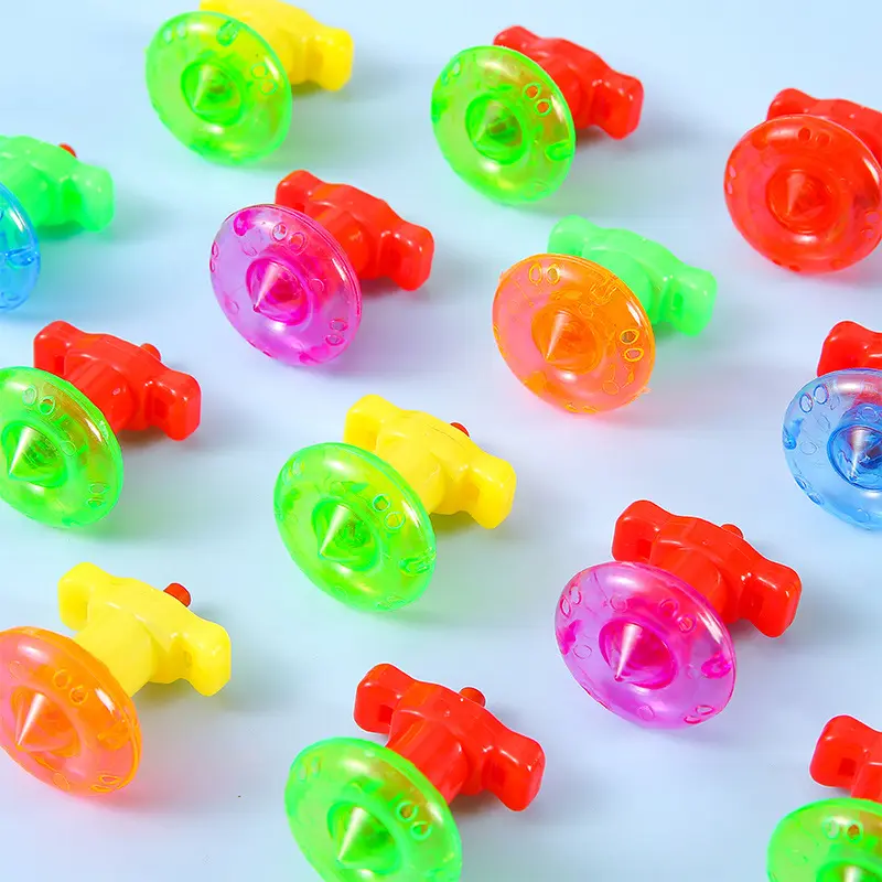 10pcs Mini Gyroscope Spinning Toys Color Torsion Speed Finger Spinning Tops For Kids Birthday Party Gifts Pinata Filler Rewards