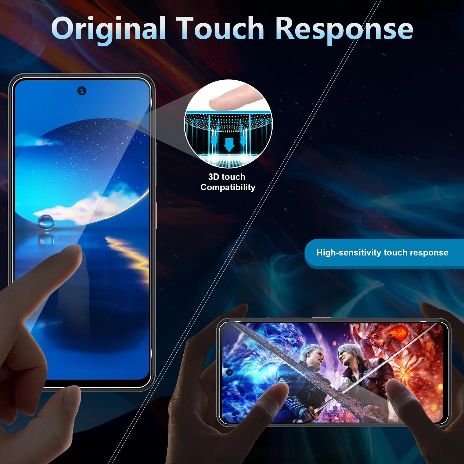 Screen Protector For ZTE Blade A75 4G 5G 6.6 inch Tempered Glass HD Crystal  mica 9H Anti Scratch Case Friendly
