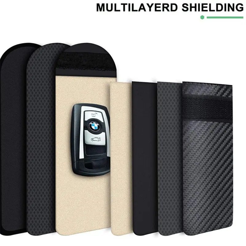 Carbon Fibre Colour RFID Car Remote Control Shield Key Pack Double Shield Signal Anti-radiation Anti-Theft Anti-Loss
