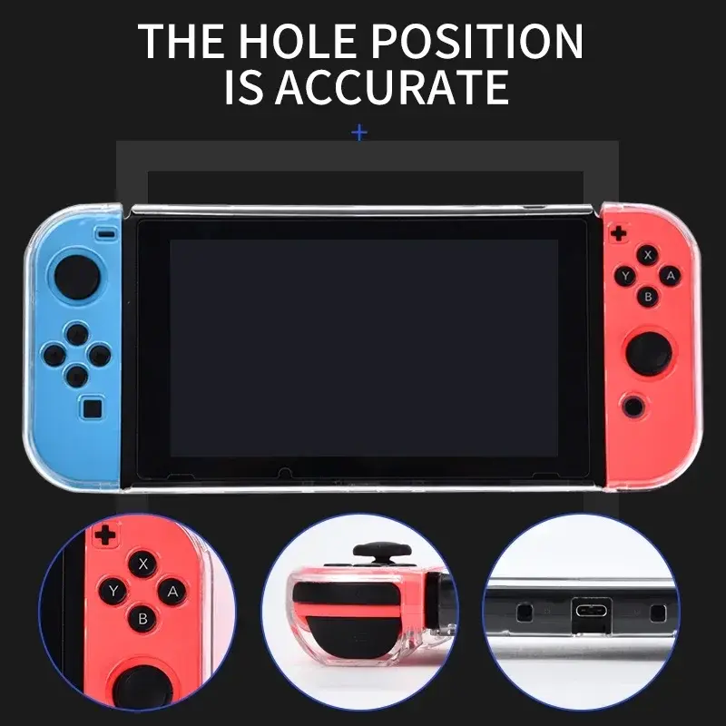 Transparent Protective Case Compatible-Switch Hard Shell Protector Cover Skin For Switch Accessories