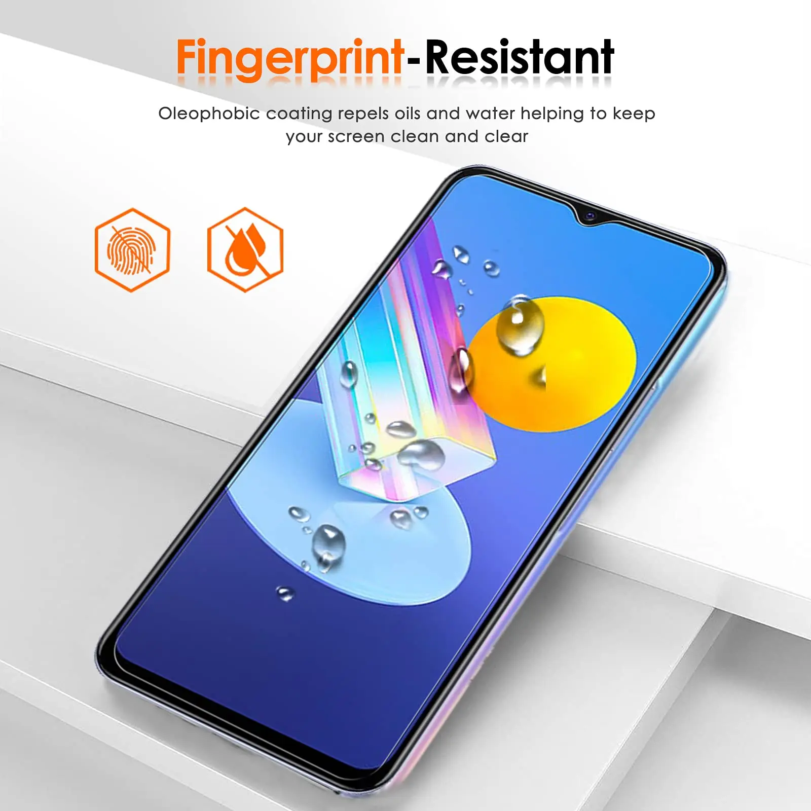 Screen Protector For VIVO Y72 5G, Tempered Glass HD 9H Transparent Clear Anti Scratch Case Friendly High Aluminum