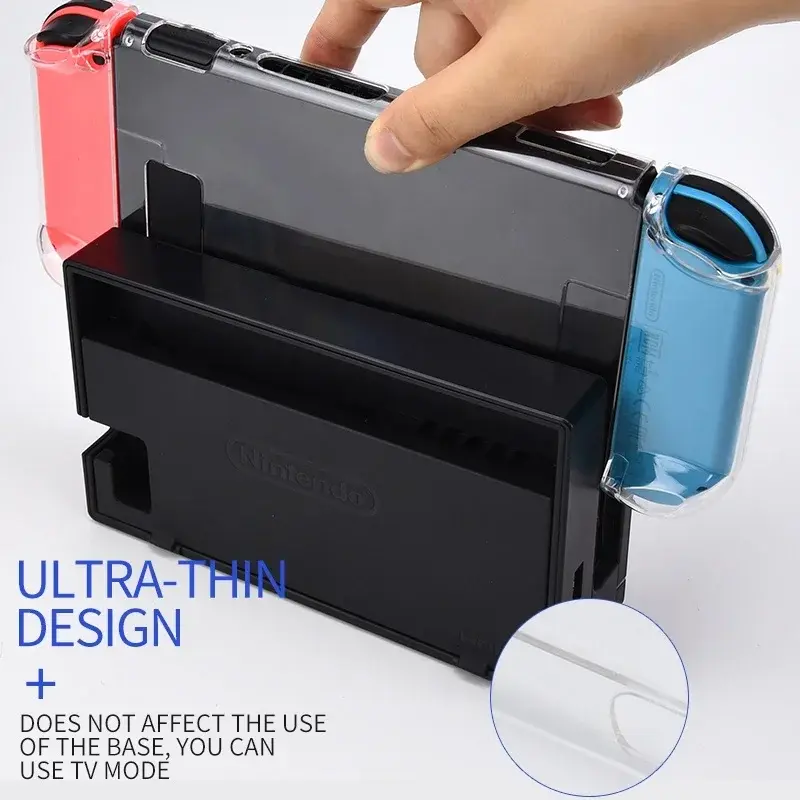 Transparent Protective Case Compatible-Switch Hard Shell Protector Cover Skin For Switch Accessories