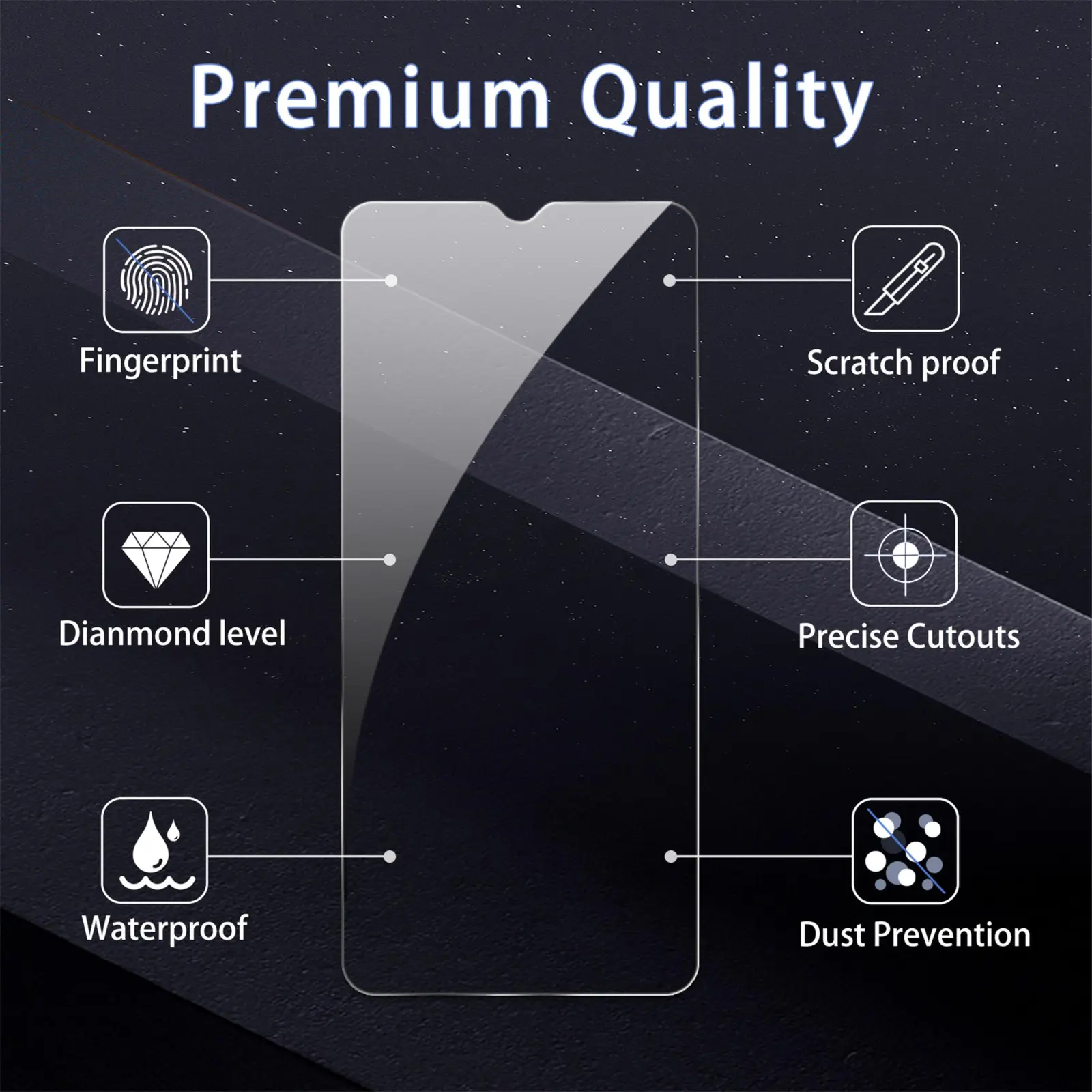 Screen Protector For VIVO Y28, Tempered Glass HD Crystal 9H High Aluminum Anti Scratch Case Friendly Selection