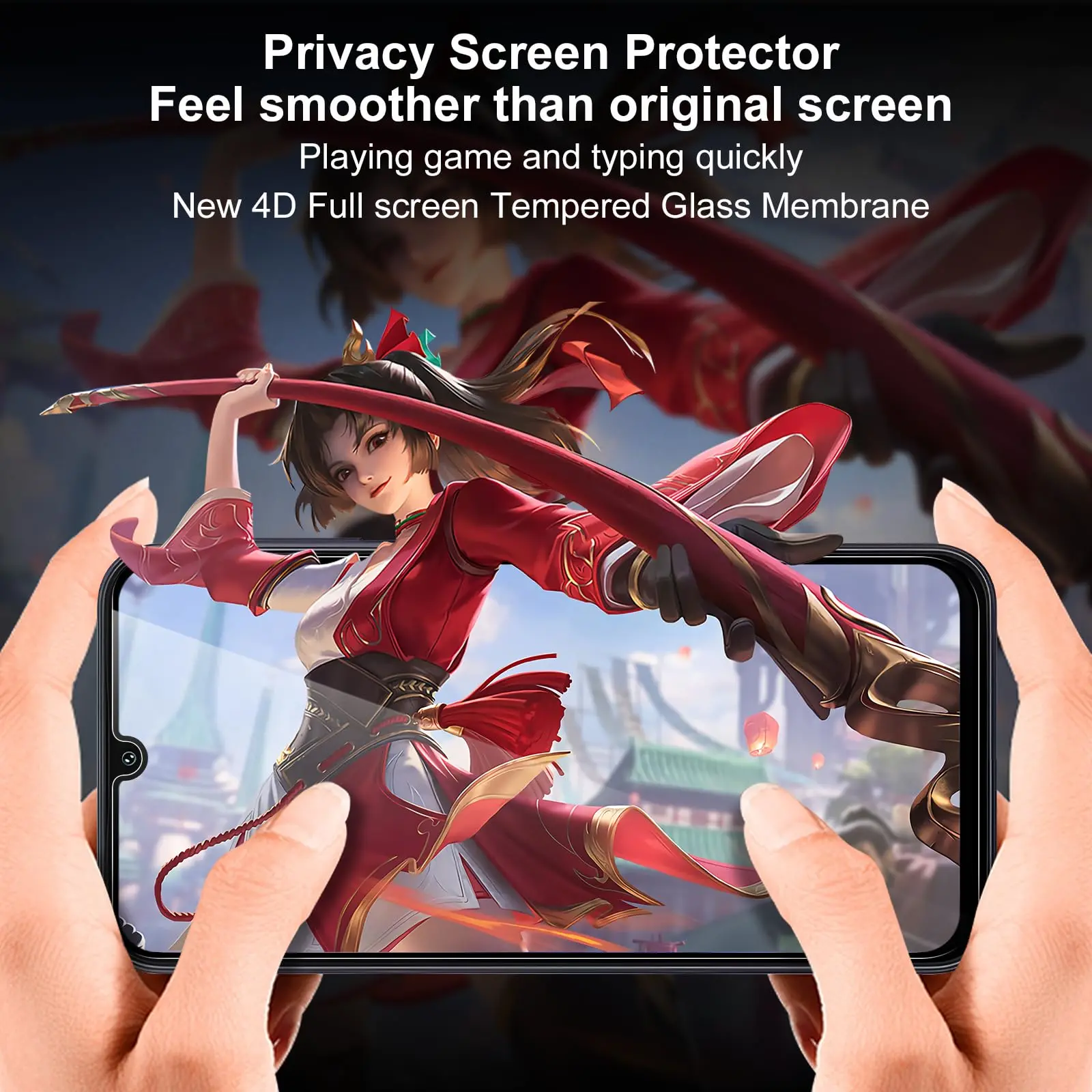 Anti Spy Screen Protector For Galaxy A15 4G 5G Samsung, Tempered Glass Privacy Peep Scratch 9H Case Friendly High Aluminum