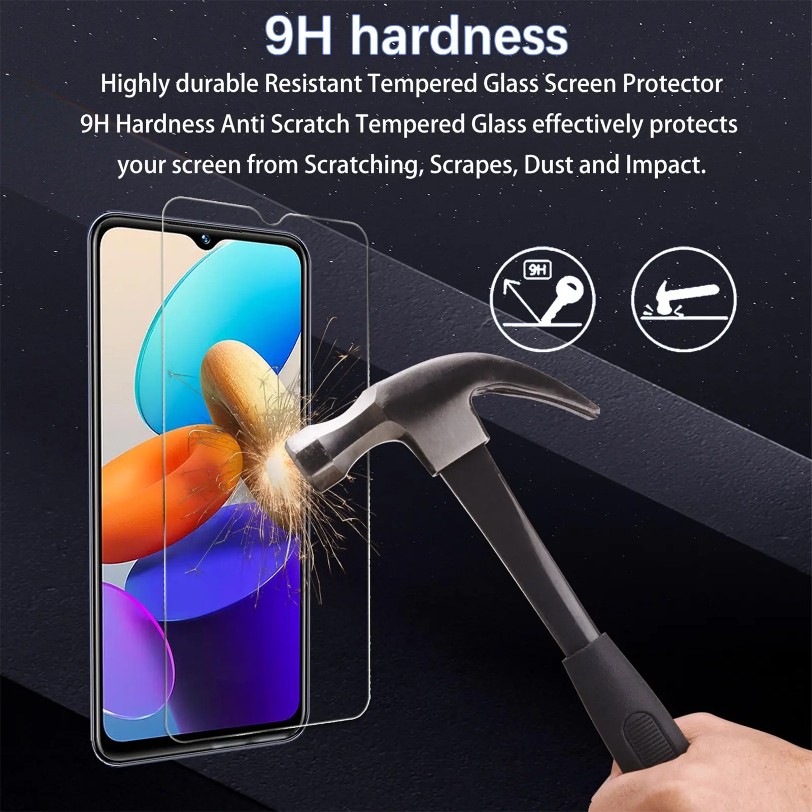 Screen Protector For VIVO Y28, Tempered Glass HD Crystal 9H High Aluminum Anti Scratch Case Friendly Selection