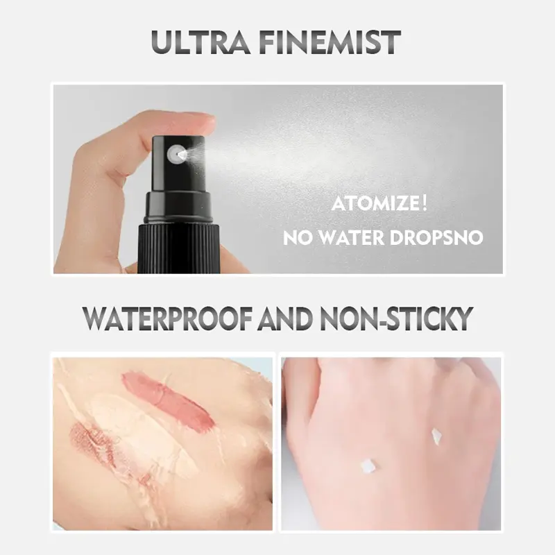 Mattifying Waterproof Setting Spray Glossy Matte Base Makeup Control Oil Non-Sticky Waterproof Make-up Fixer Spray for All Skin