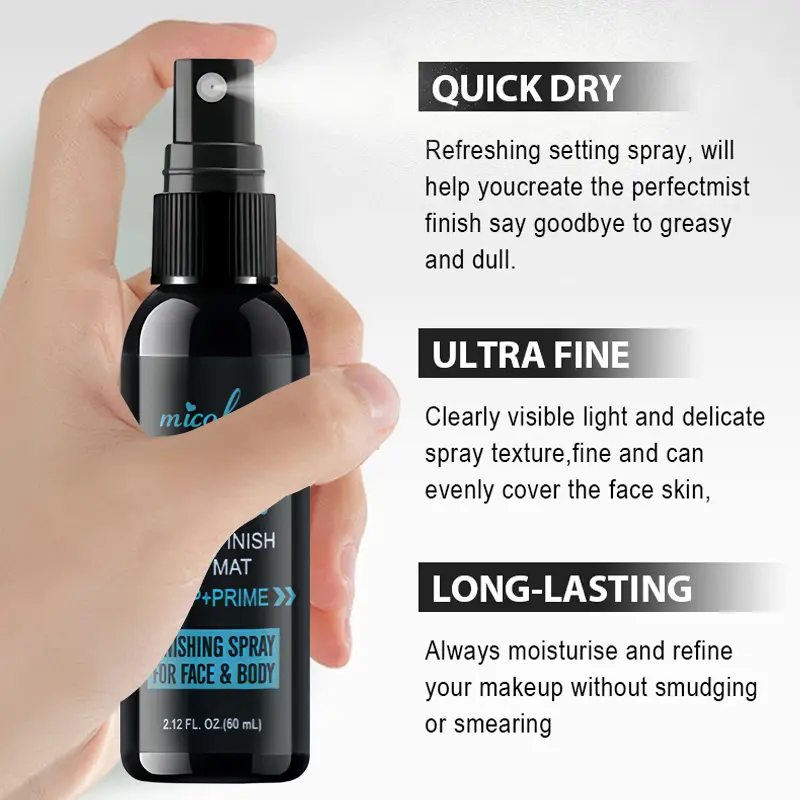 Mattifying Waterproof Setting Spray Glossy Matte Base Makeup Control Oil Non-Sticky Waterproof Make-up Fixer Spray for All Skin