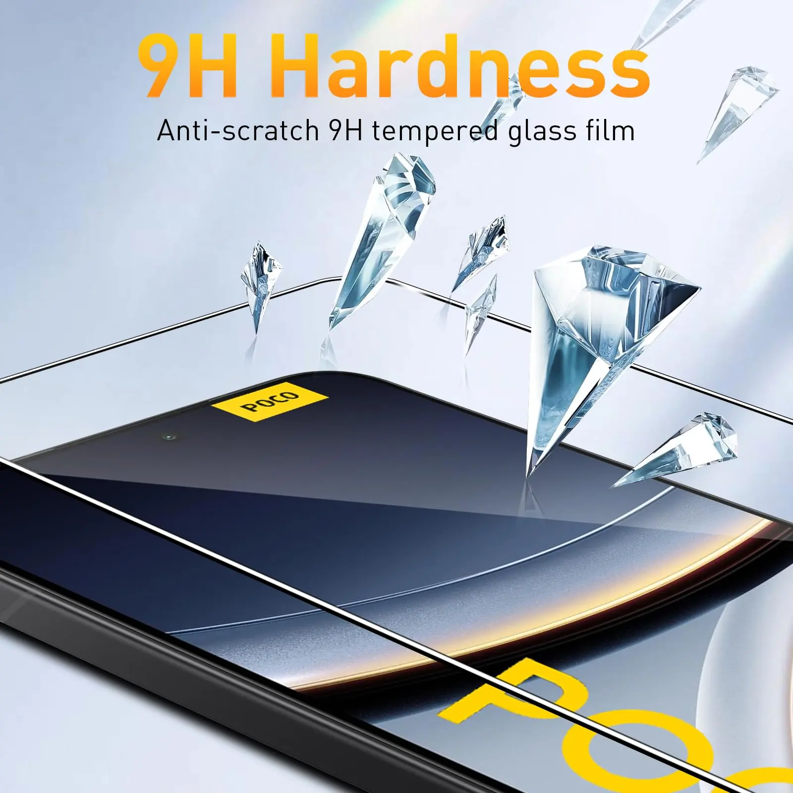 Screen Protector For POCO F7 6.83 inch Tempered Glass NOT Full Cover HD Crystal 9H Anti Scratch Case Friendly