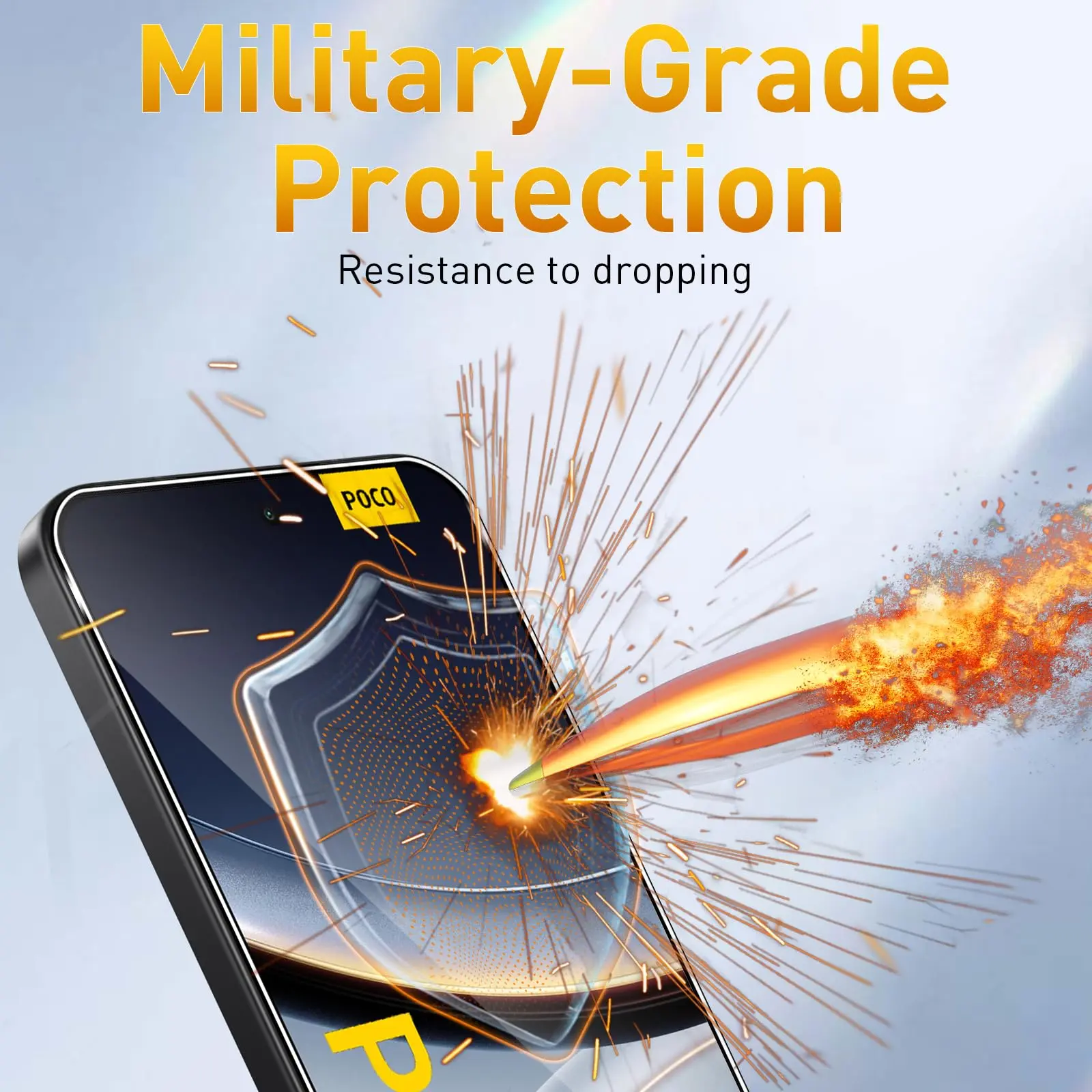 Screen Protector For POCO F7 6.83 inch Tempered Glass NOT Full Cover HD Crystal 9H Anti Scratch Case Friendly