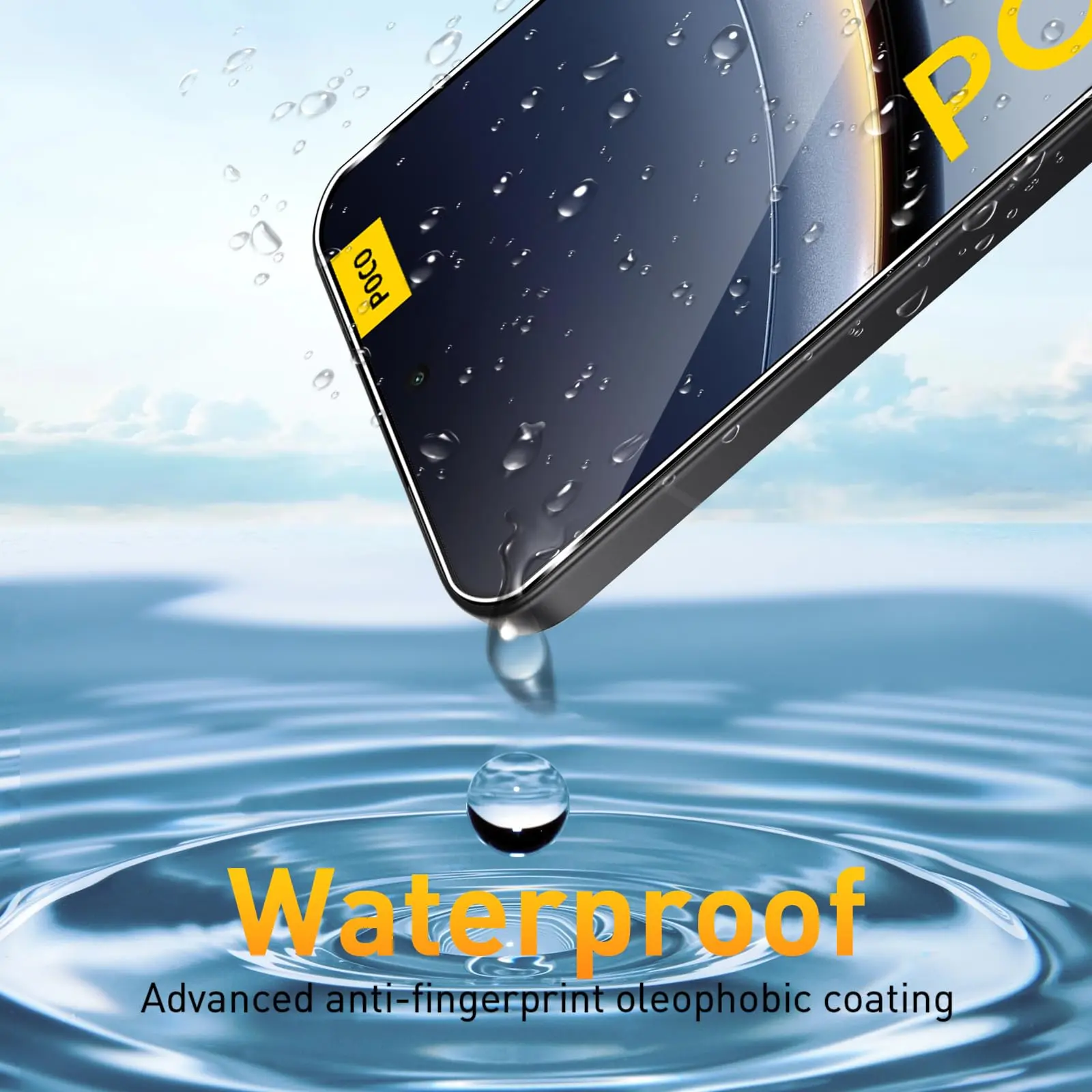 Screen Protector For POCO F7 6.83 inch Tempered Glass NOT Full Cover HD Crystal 9H Anti Scratch Case Friendly
