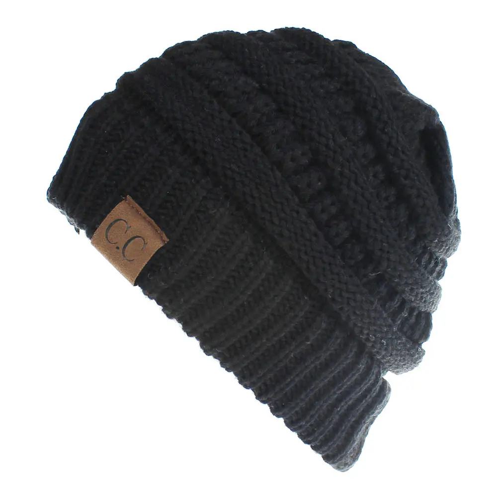 Knitted Hat  Autumn And Winter  Korean Version  Velvet Thickened Pullover Hat Ear Protector Head Cap  Outdoor Cycling Beanie
