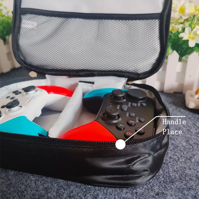 Storage Bag for PS4 PS5 Dual Controller Portable Carrying Case DualSense Gamepad Travel Shockproof Handbag for Switch Pro/Xbox