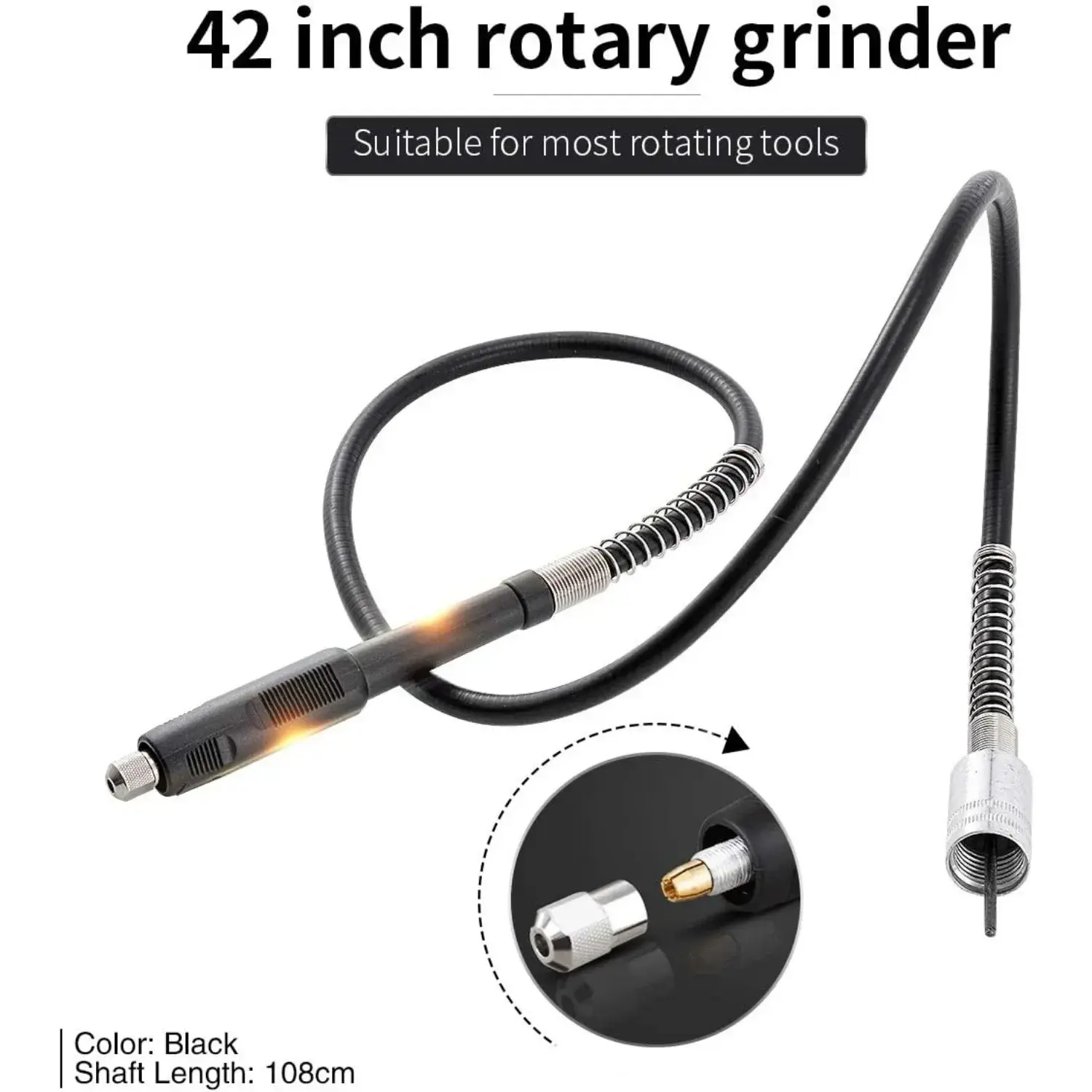 Flexible Shaft Rotary Grinder Tool - Universal Fit, No Electricity Required, Precision Control for Detailed Projects