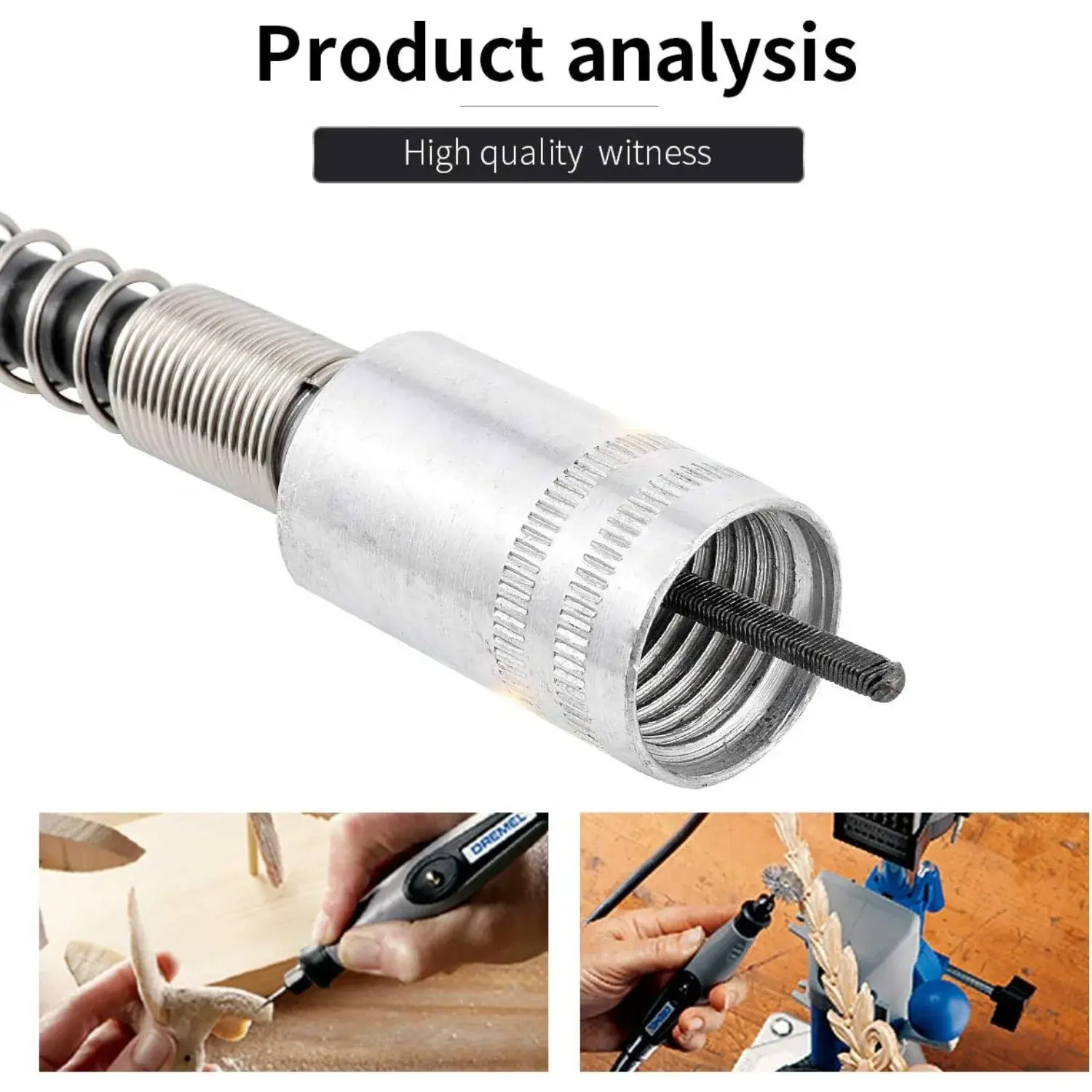 Flexible Shaft Rotary Grinder Tool - Universal Fit, No Electricity Required, Precision Control for Detailed Projects