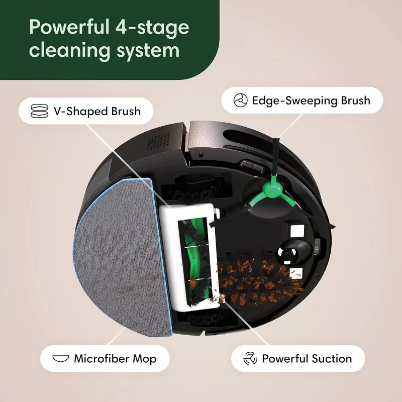 iRobot Roomba Robot Vacuum and Mop Combo (Y0140), Multi-Surface Cleaning, Smart Navigation Cleans,Self-Charging,Works with Alexa