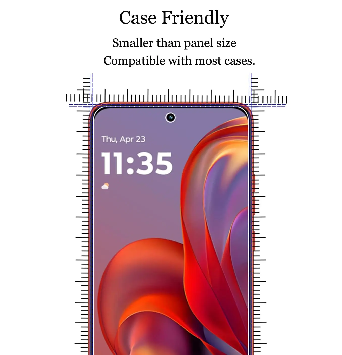 Screen Protector for Motorola Edge 50 Neo Tempered Glass Crystal HD 9H Transparent Anti Scratch Case Friendly High Aluminum