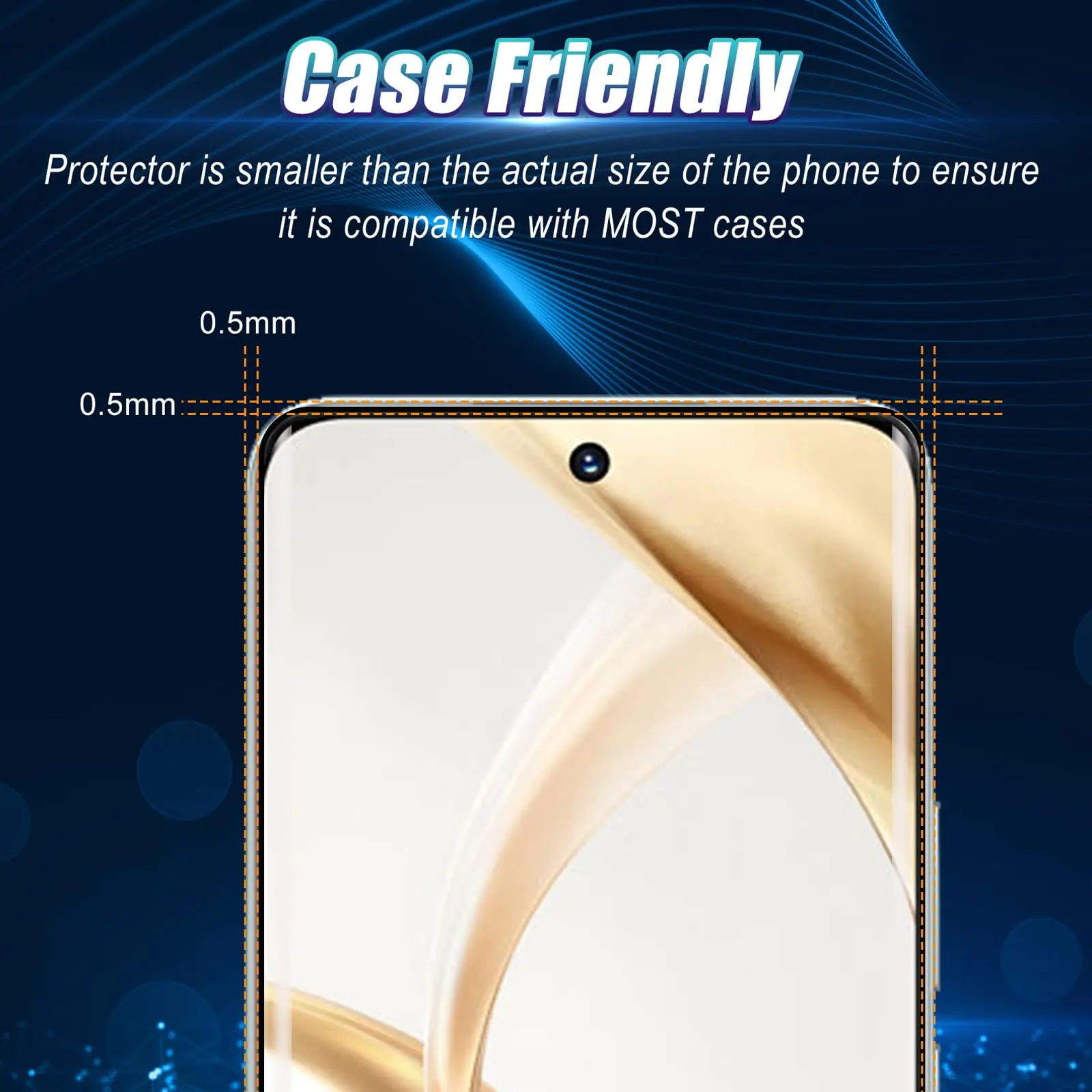 3D Screen Protector For Honor 200 Curve Tempered Glass HD Side Full Glue Transparent 9H High Aluminum
