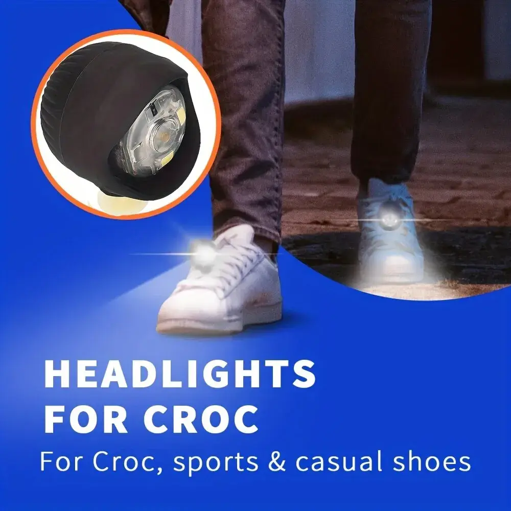 1pc LED Shoe Lights - Waterproof Clip-On Charms for Night Walking, Dog Walks & Cycling Safety