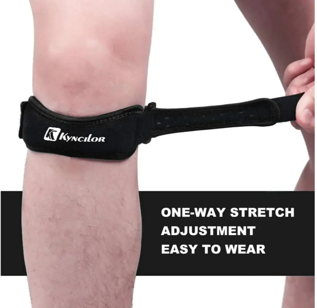 1 Pcs Adjustable Knee Pad Pain Relief Patella Stabilizer Knee Brace Support for Hiking Football Basketball Running Sport