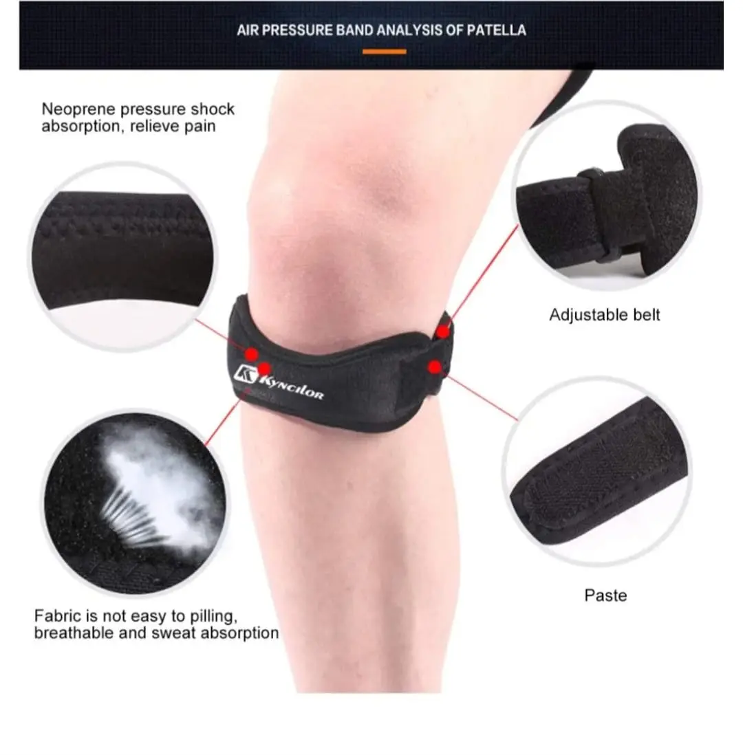 1 Pcs Adjustable Knee Pad Pain Relief Patella Stabilizer Knee Brace Support for Hiking Football Basketball Running Sport