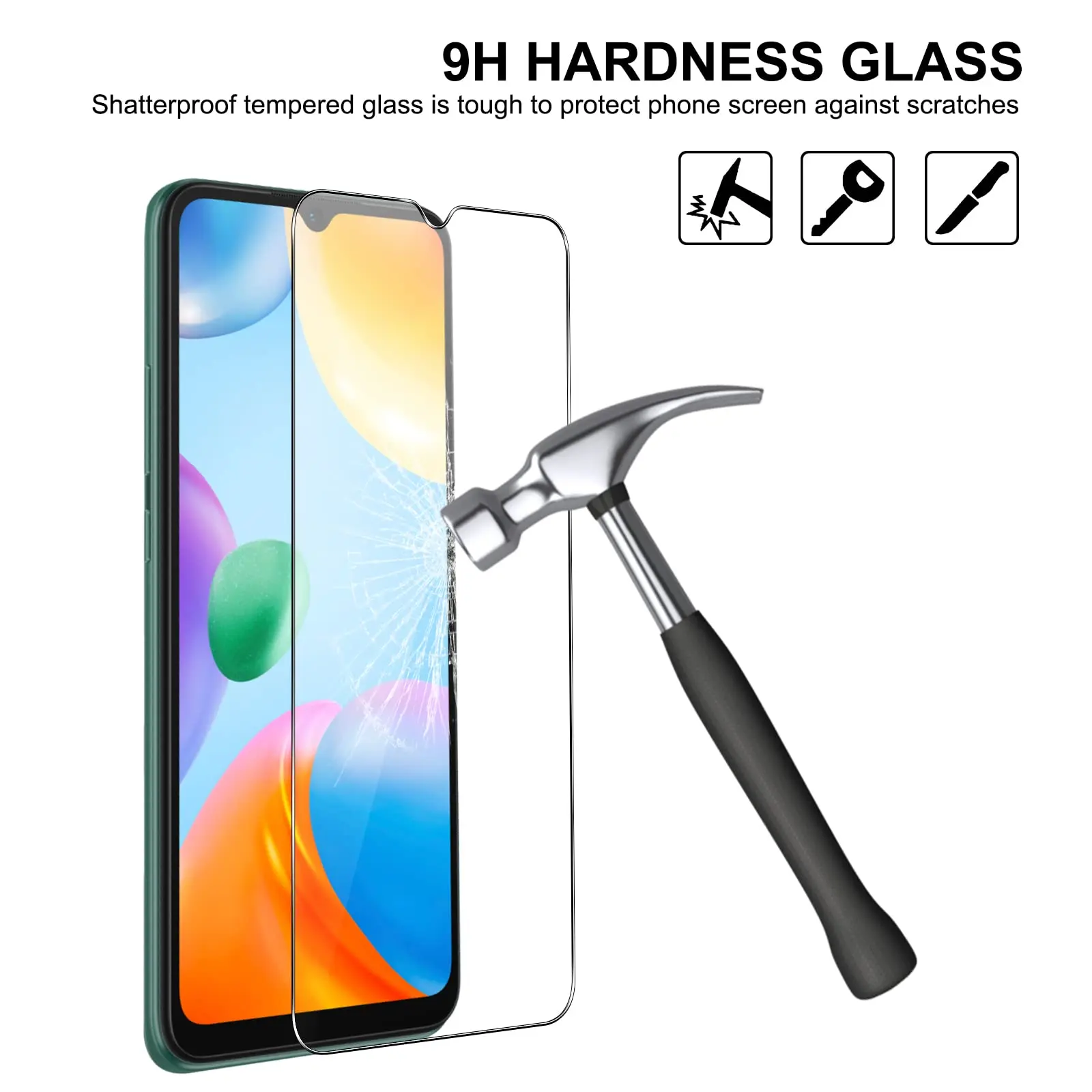 Screen Protector For POCO C40 Xiaomi Tempered Glass High Aluminum 9H HD Clear Transparent Case Friendly