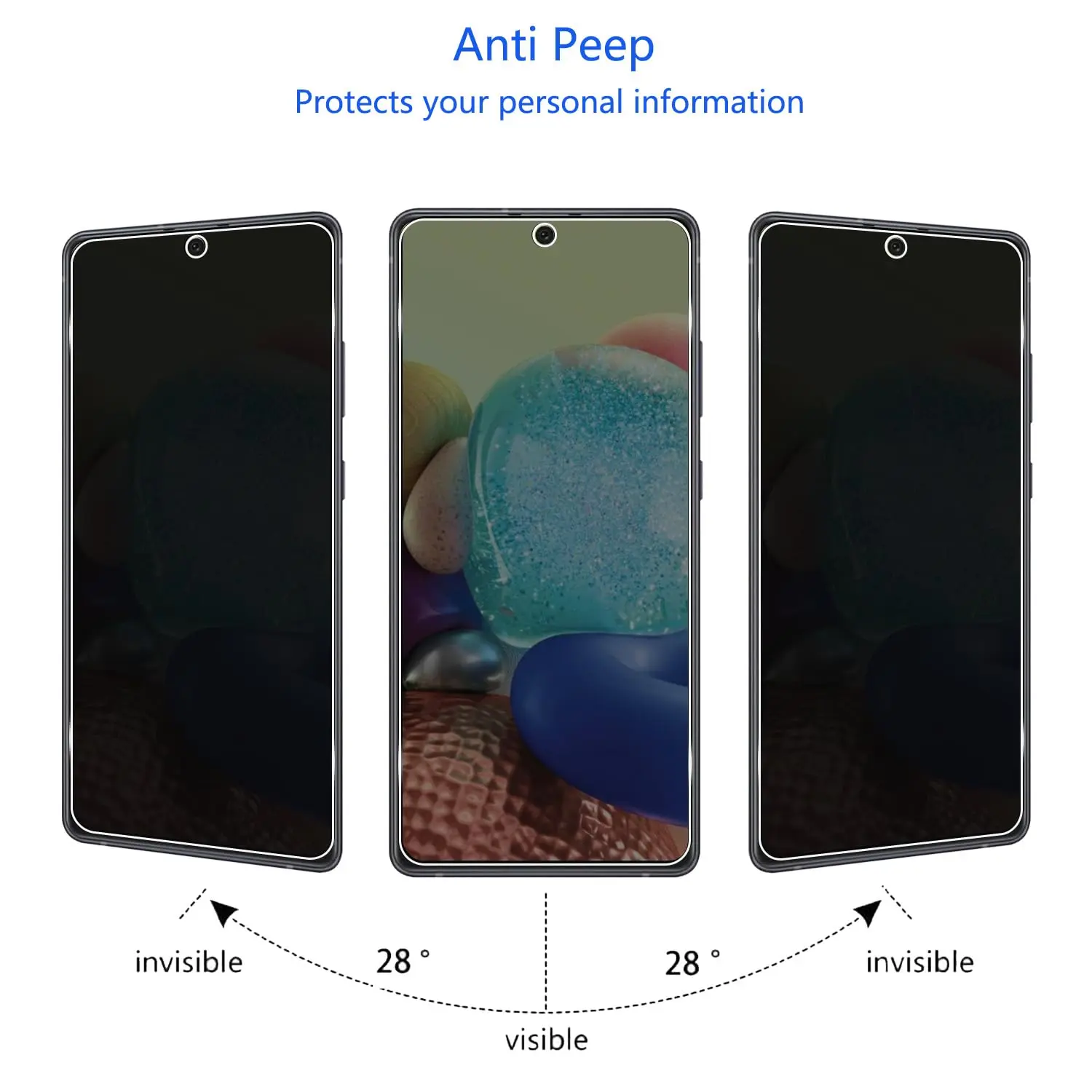 Anti Spy Screen Protector For Samsung Galaxy A71 5G UW Tempered Glass 9H Privacy Peep High Aluminum Case Friendly
