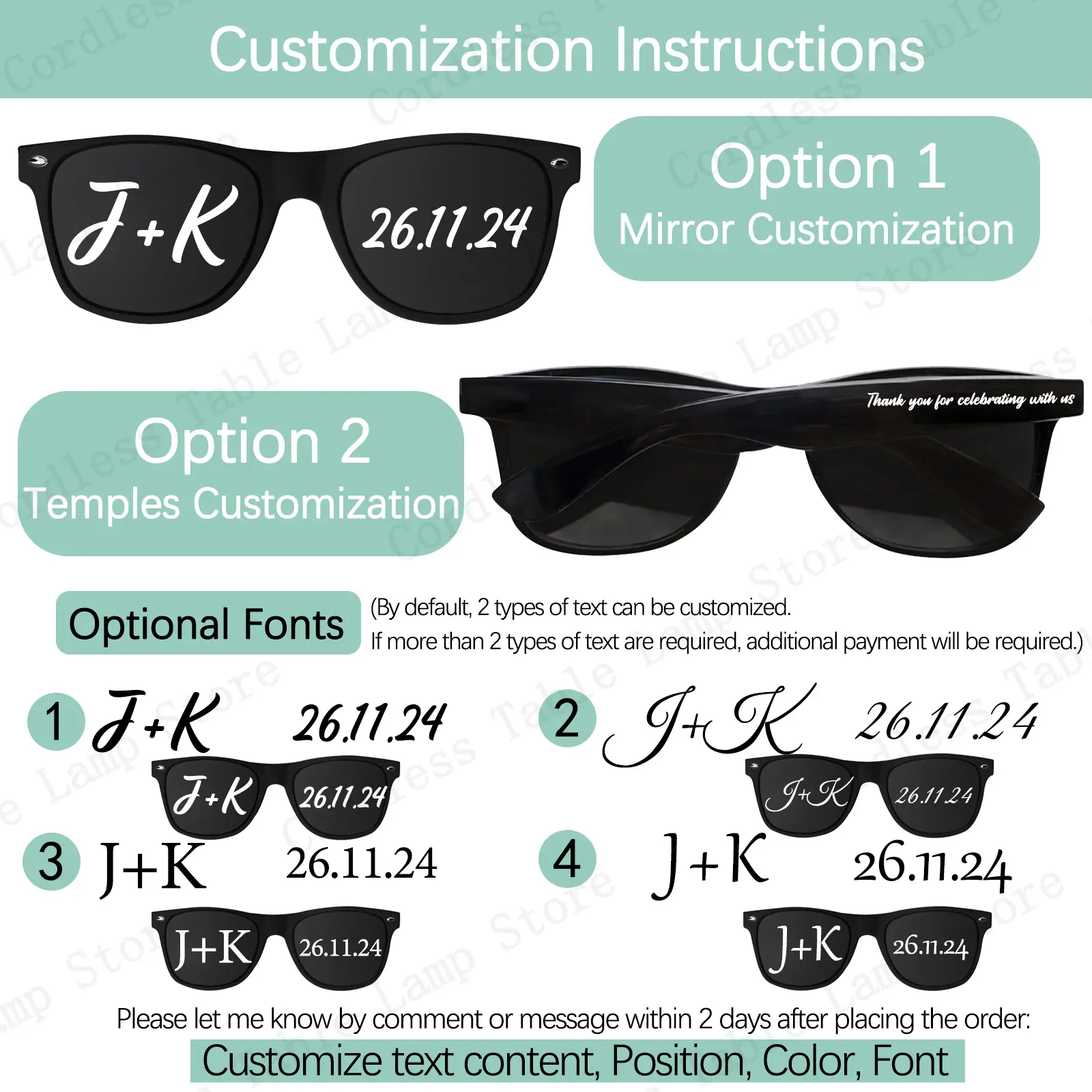 24-120Pcs Custom Wedding Sunglasses Personalised Groomsman Gift Bridal Party Favors for Guest Wedding Date Initials Custom Text