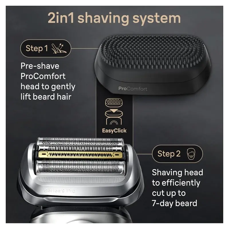 Braun Series 9 PRO+ Electric Shaver, Holiday Gifts for Men, Shaving Kit with 5 Pro Shave Elements and ProComfort Head, SmartCare