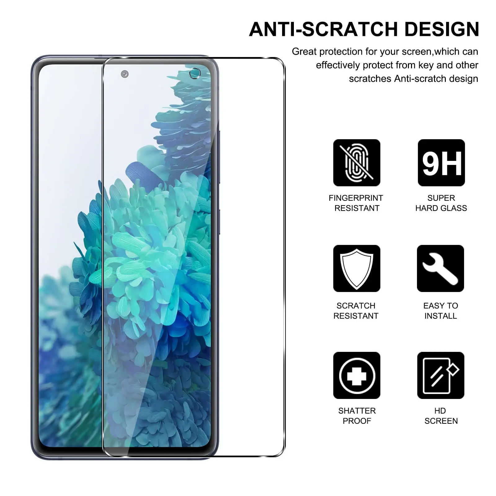 Screen Protector For Galaxy S20 FE 5G Samsung Tempered Glass High Aluminum 9H HD Clear Transparent Case Friendly