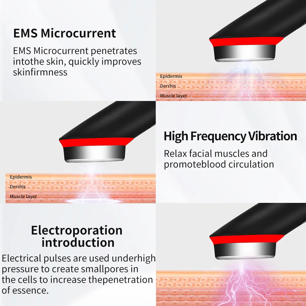 7 Colors Electric Vibrating Age-R Booster Pro  Led Facial Light Therapy Anti Wrinkle Brightening Beauty Device Rejuvenation Tool