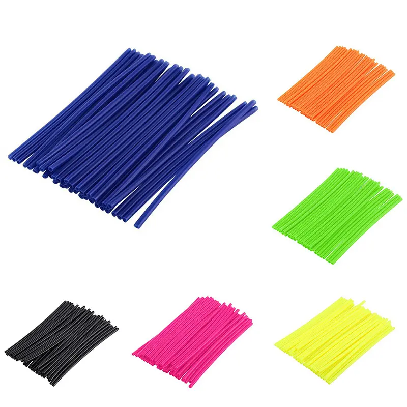 72 Pcs Universal Bicycle Spoke Holster Tire Decorative Rim Protective Covers for Enhancing and Protecting Bicycle and Motocross