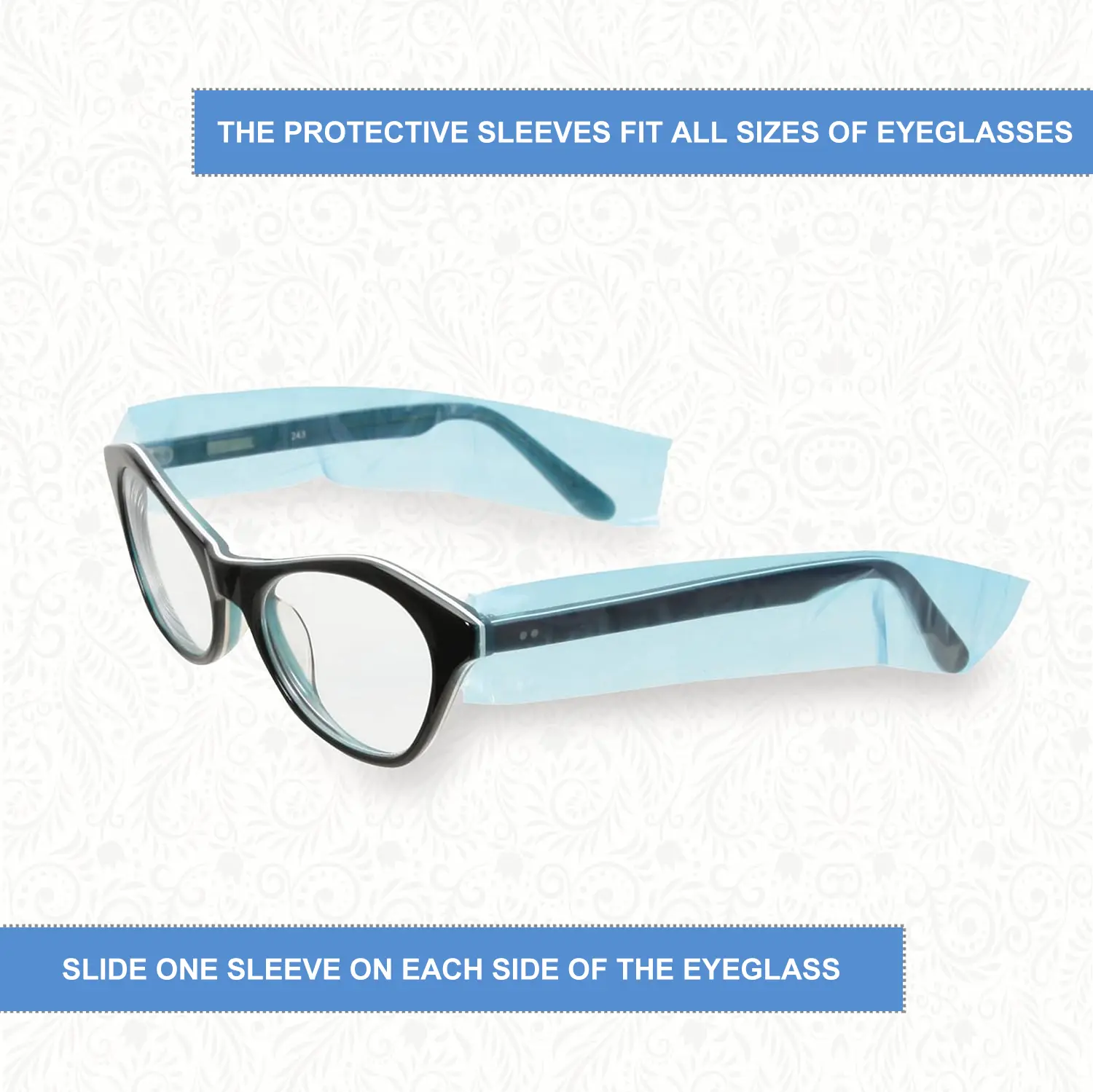 200pcs Salon Glasses Leg Sleeves Cover Pro Barber Dying Coloring Disposable Eyeglasses Protector Barbershop Stylist Tool Supplie