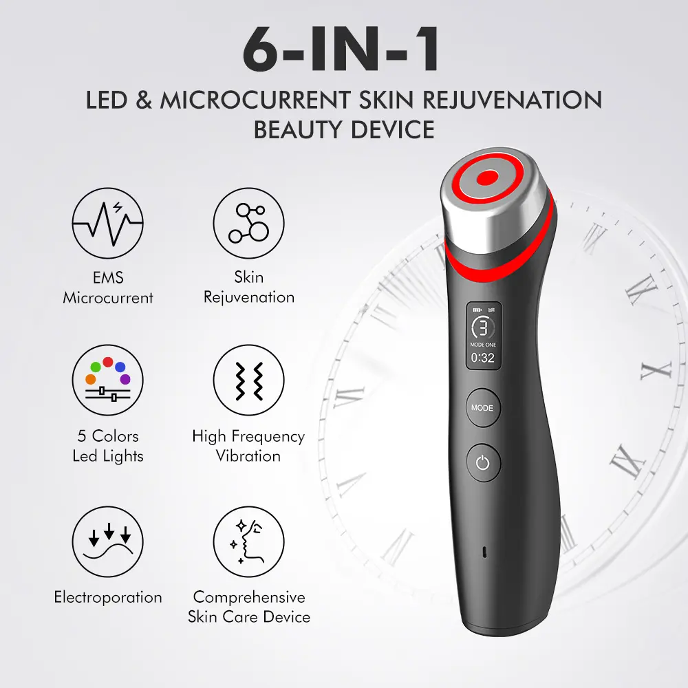 UBilli Ager Booster Pro Lifting Face Neck therapy Wand LED Vibration Massager Beauty Device