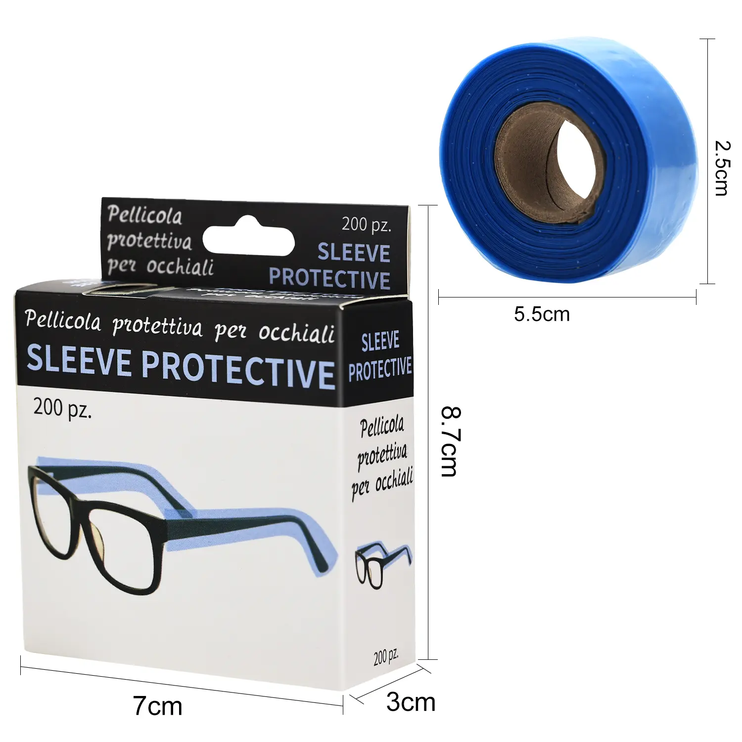 200pcs Salon Glasses Leg Sleeves Cover Pro Barber Dying Coloring Disposable Eyeglasses Protector Barbershop Stylist Tool Supplie