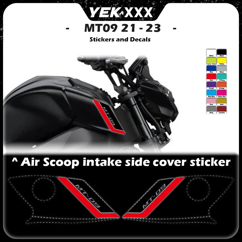 MT09 2023 Model Year Sticker For YAMAHA Motorcycle Intake Pipe Cover 2021-2023 MT-09 Sticker Decal