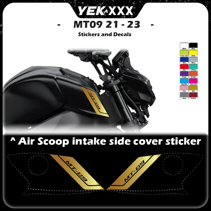 MT09 2023 Model Year Sticker For YAMAHA Motorcycle Intake Pipe Cover 2021-2023 MT-09 Sticker Decal
