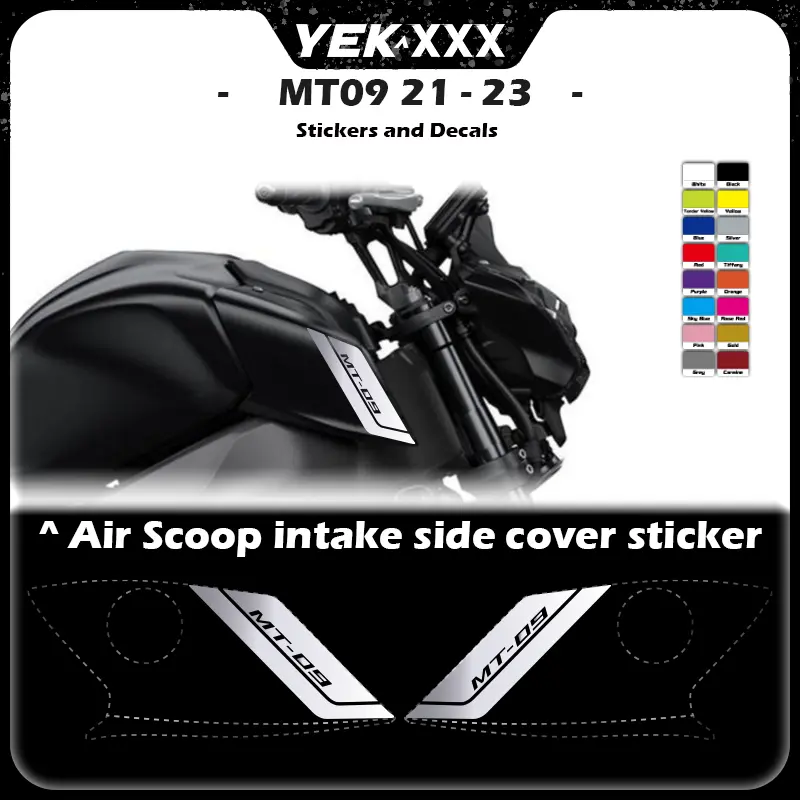 MT09 2023 Model Year Sticker For YAMAHA Motorcycle Intake Pipe Cover 2021-2023 MT-09 Sticker Decal