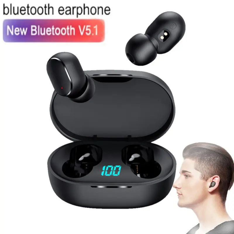 E7S TWS Wireless Headphones Bluetooth Earphone Control Sport Headset Waterproof Microphone Music Earphone Work On All Smartphone