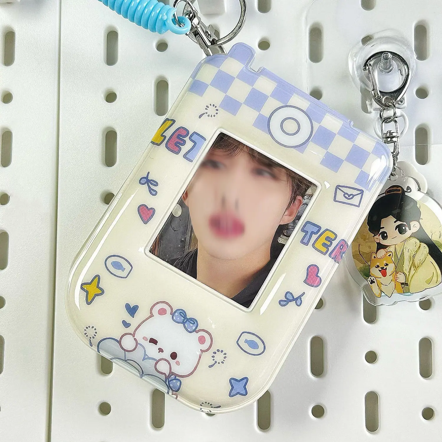 Flip phone model three inch small card cover cute protective cover campus card storage card cover