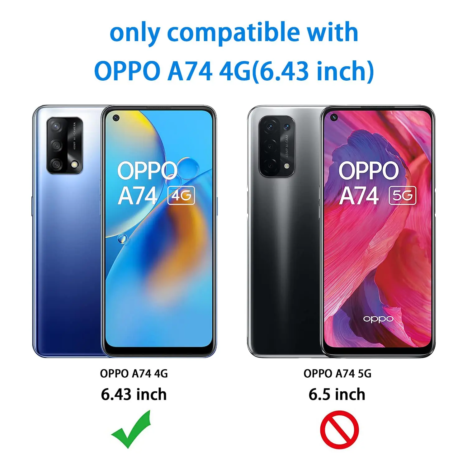 Screen Protector For OPPO A74 4G, Tempered Glass SELECTION Free Ship HD 9H Transparent Clear Anti Scratch Case Friendly