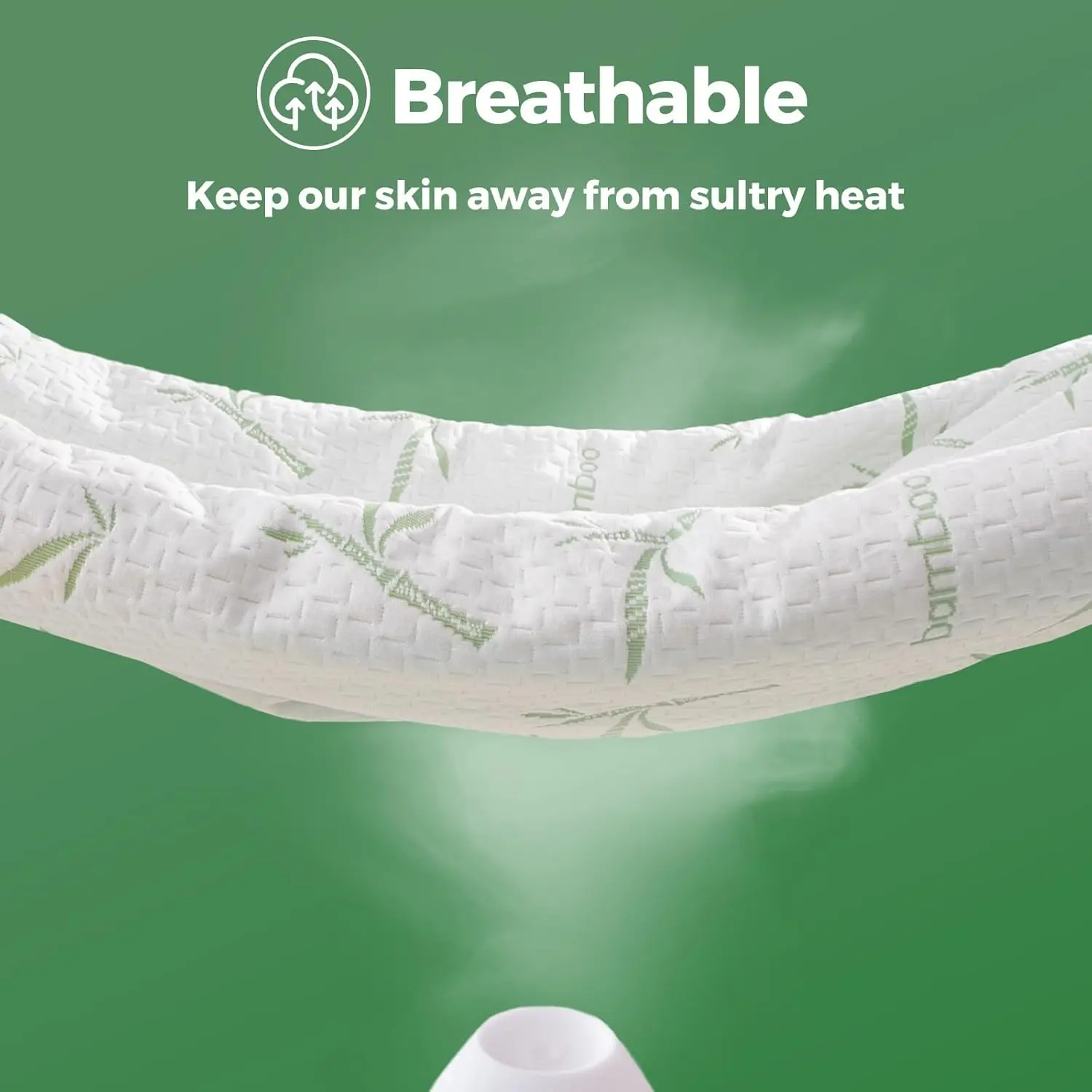 Bamboo Fiber Jacquard Mattress Protector, Waterproof & Ultra Soft Breathable , Deep Pocket, Machine Washable