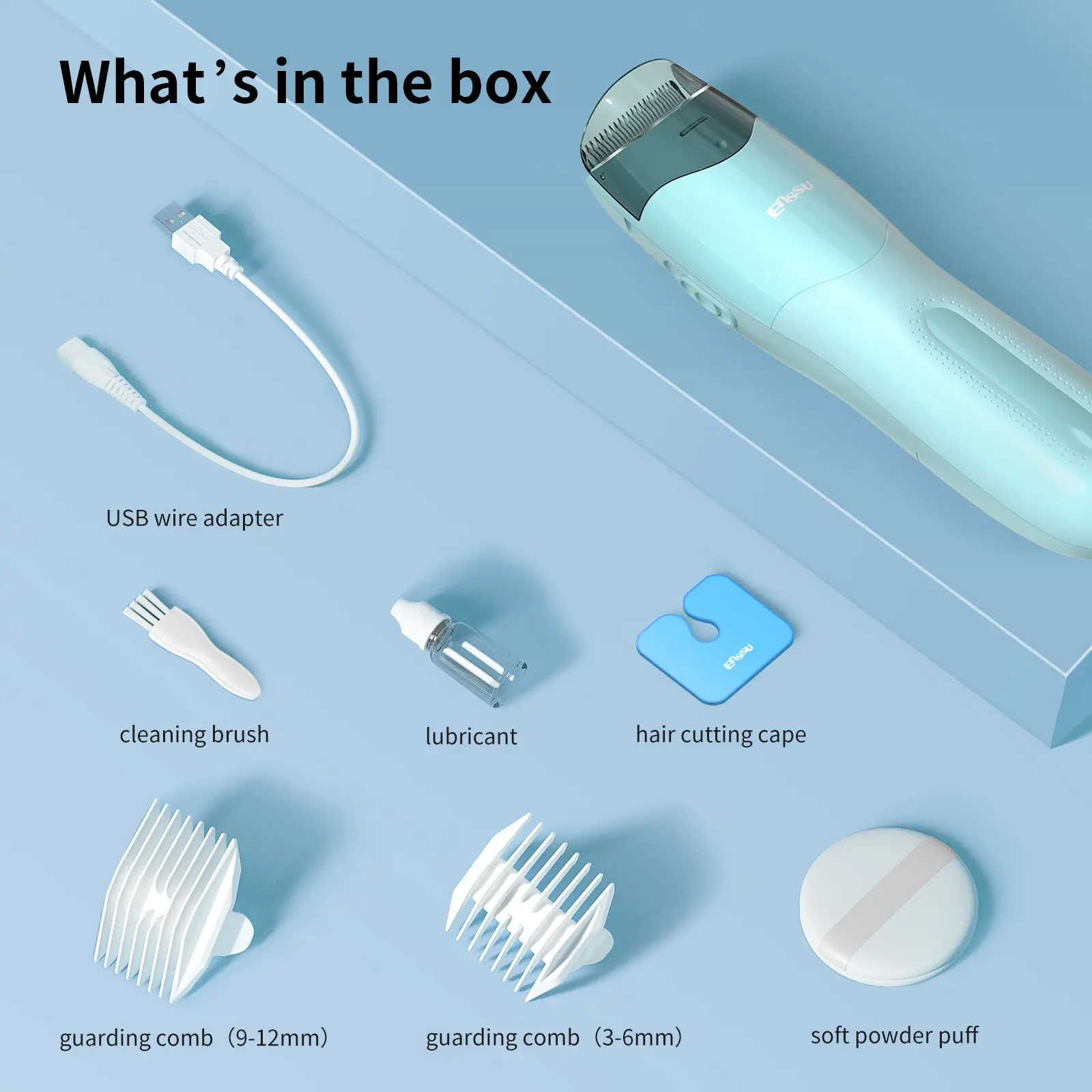 Baby Hair Clippers Professional Vacuum Electric Hair Trimmer for Children Hair Cutting Kit Cordless Rechargeable Haircut Machine
