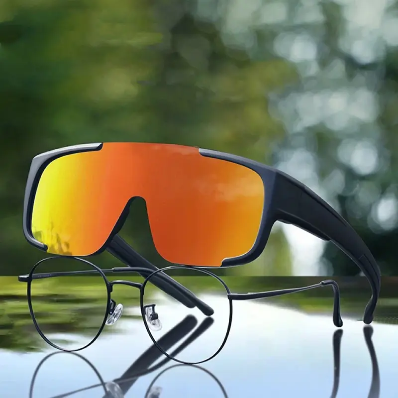 Riding Goggles Oversized Mountaineering Outdoor Sports Sunglasses with Myopia Glasses Protective Sleeve Mirror