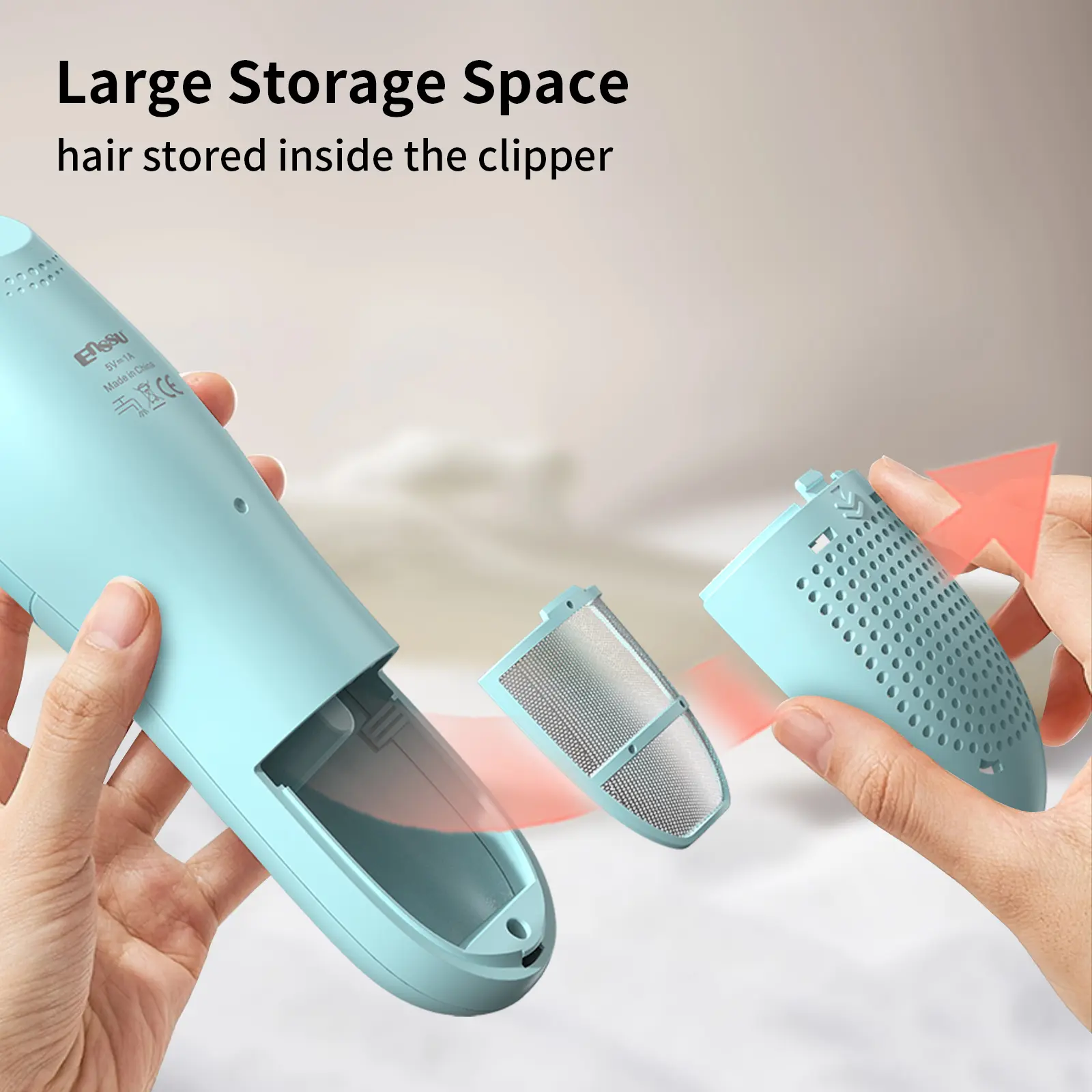 Baby Hair Clippers Professional Vacuum Electric Hair Trimmer for Children Hair Cutting Kit Cordless Rechargeable Haircut Machine