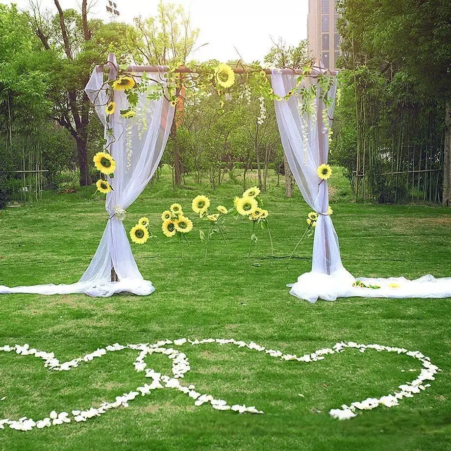 1PC 500cm*48cm gauze gauze wedding layout arch decoration garden party stairs chair back decoration organza